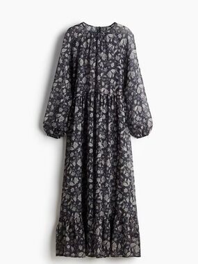 H&M Balloon Sleeve Chiffon Dress